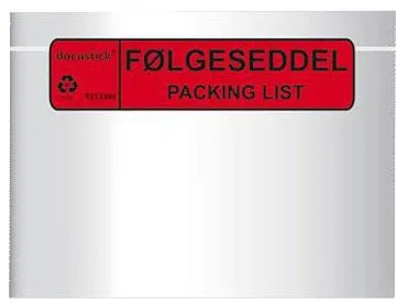 Docustick Standard delivery note pocket with print C5 225 mm x 165 mm